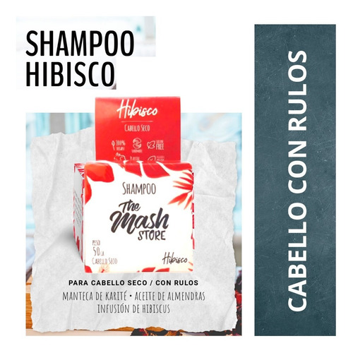 Imagen 1 de 9 de Shampoo Sólido The Mash Store Hibisco Vegano Sin Parabenos