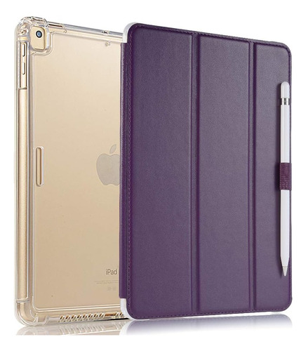 Funda Para iPad 10.2 Valkit Rígido Soporte Lápiz Púrpura Osc