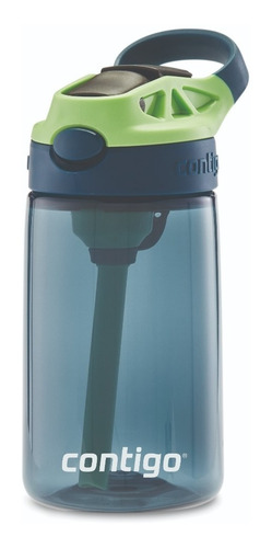Imagem 1 de 9 de Garrafinha Infantil Com Canudo Contigo ® Kids Verde E Azul