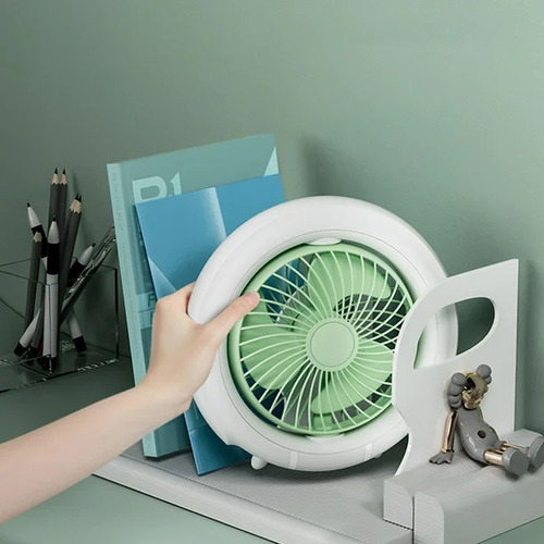 Ventilador De Escritorio Portátil Con Luz Nocturna 3 En 1