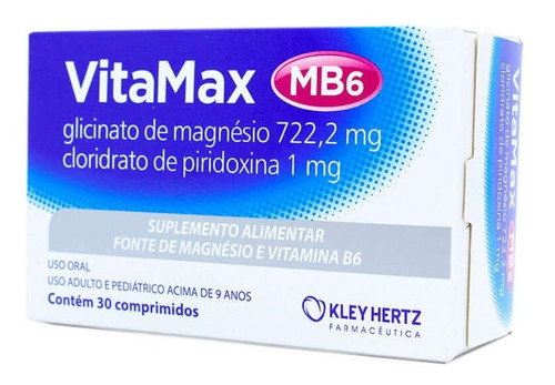 Suplemento De Magnésio E Vitamina B6 Vitamax