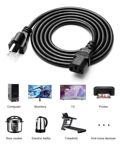 Yinjue 3 Prong Ac Power Cord For Panasonic Plasma Tv Tc-p42u