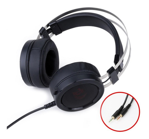 Imagem 4 de 4 de Fone de ouvido on-ear gamer Redragon Scylla preto
