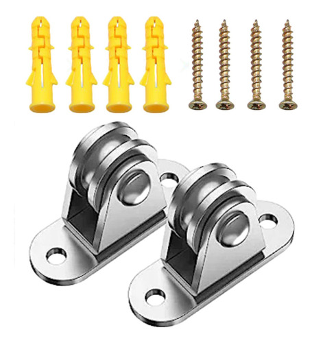 2 Pçs Pequeno De Polia Roda Diy Kit 304 Aço Inoxidável