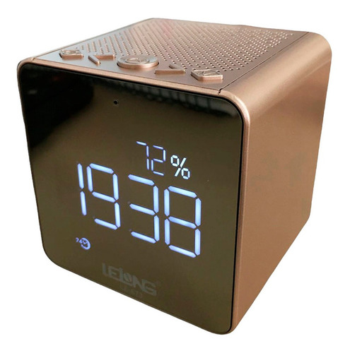 Rádio Relógio Despertador Digital Bluetooth Sd Le-673 Lelong Cor Rosa 5V