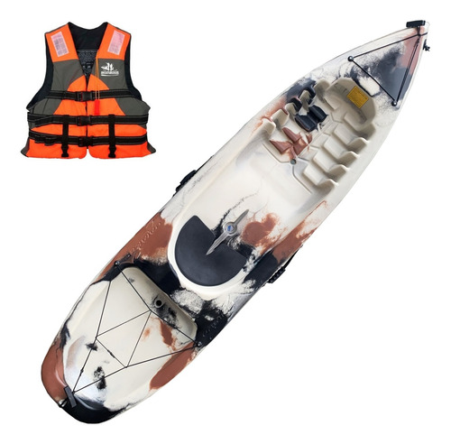 Kayak Pinguim 1 Plz Resistente Estable + Chaleco Aventureros