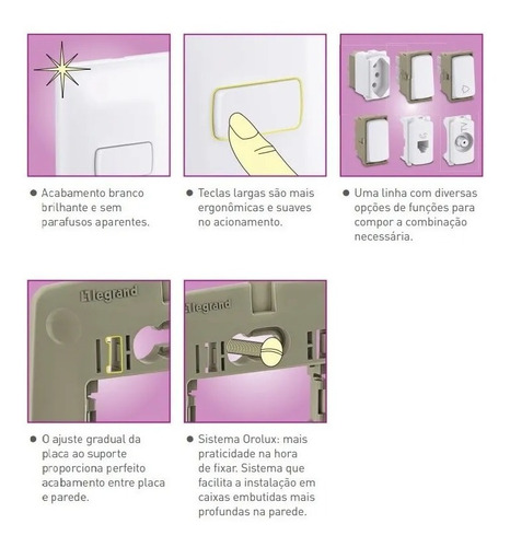 Kit 2x Tomada (módulo) 2p+t 10a Branca Zeffia Pial 680160