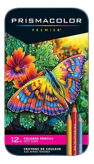 Caixa de lápis de cor Prismacolor Premier com 12 peças