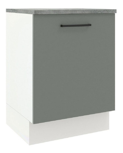 Mueble De Cocina Madesa 1 Puerta 60 Cm Color Gris