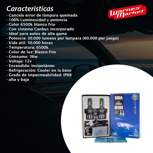 Imagen 2 de 9 de Kit Cree Led Canbus H4 Alta Baja Alta Gama No Da Error Iron