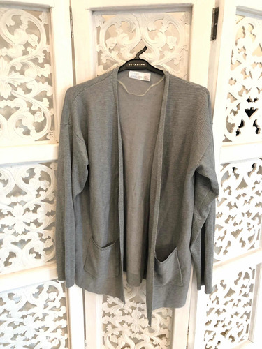 Campera Con Spandex Talle Xl (p1) Con Bolsillos Gris