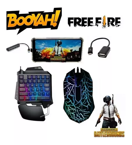 Teclado Mouse C/ Fio Mobilador P/ Celular Jogar Free Fire