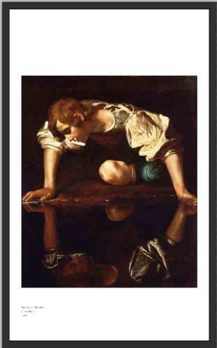 Caravaggio - Narciso - Poster Con Marco 55 X 89 Cm