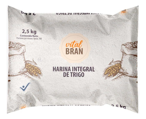 Harina Vitalbran Integral 2.5g - Kg a $8598