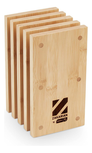 Zakarian By  - Bloque Magnético De Bambú Para Cuchillos