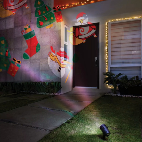Proyector Luz Halloween Navidad 5 Plantillas Intercambiables