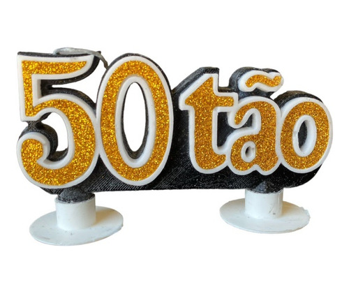Velas De Aniversário 50tão/ 50 Anos Personalizada 