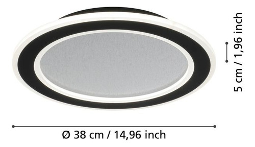 Lámpara De Techo Macchioni Acero Ccontrol Multicolor Led