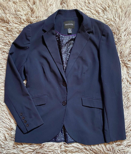 Saco Blazer George Azul Mujer Talla 10