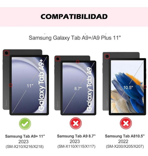 Funda Para Samsung Galaxy Tab A9 Plus 11 + Teclado Español Ñ