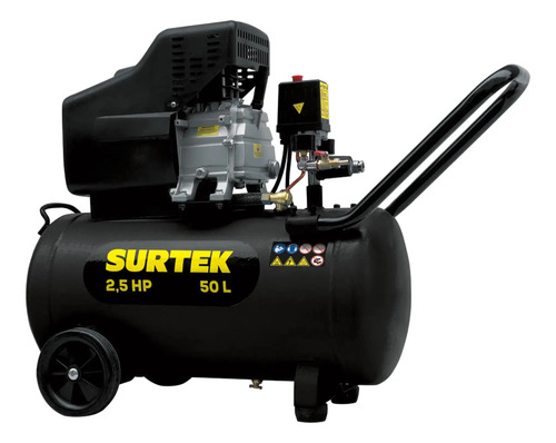 Compresor De Aire Lubricado 50 L 2.5 Hp 127v Surtek Comp550b