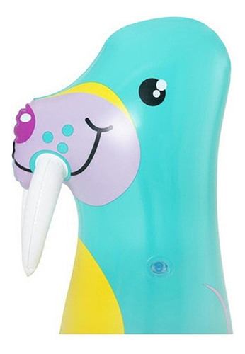Boneco João Bobo Inflável Teimoso Brinquedo Para Crianças Cor Leao Marinho - Ref.bst-093