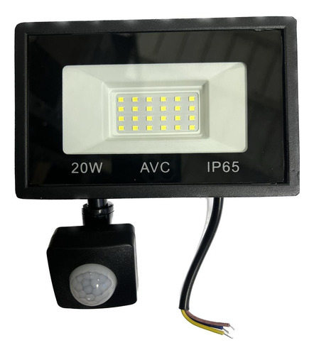 Reflector Led 20w Sensor De Movimiento Ip65 Exterior Frio