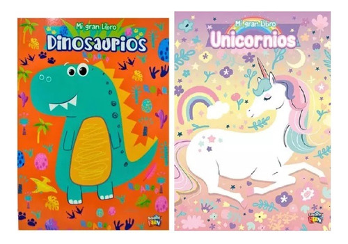 Coleccion Mi Gran Libro Unicornios + Dinosaurios 