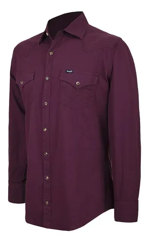 Camisa Vaquera Wrangler Hombre Manga Larga N03