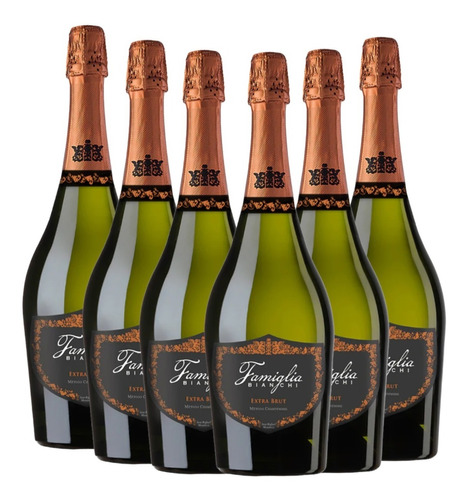 Caja X 6 Famiglia Bianchi Extra Brut 750 Metodo Champenoise