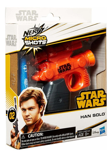 Pistola Juguete Nerf Microshots Star Wars Han Solo Blast Nfr