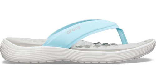 Sandalia Flip Dama Crocs Masaje Reviva Flip Azul Claro