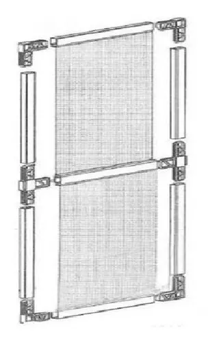 Kit Perfil Alumínio Mosquiteiro Montante A058 1,50m - 2 Und.