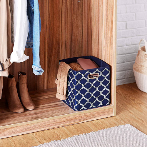 Amazonbasics Cubos De Almacenamiento De Tela Plegables Con O
