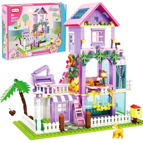 Sitodier Girls Building Blocks Garden House Toys For Kids 6-