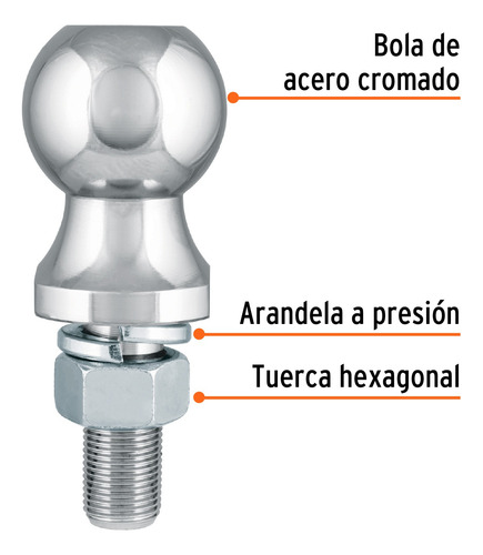 Bola De Arrastre Para Remolcar Hasta 1000kg 1 1/7 Diametro
