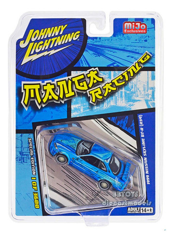 Johnny Lightning 1999 Nissan Skyline Gt-r (r34) Manga Art Mj Color Azul