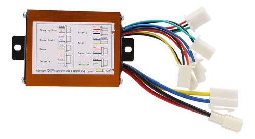 Controlador Eléctrico Para Bicicleta, 36 V, 500 W, Cepillado