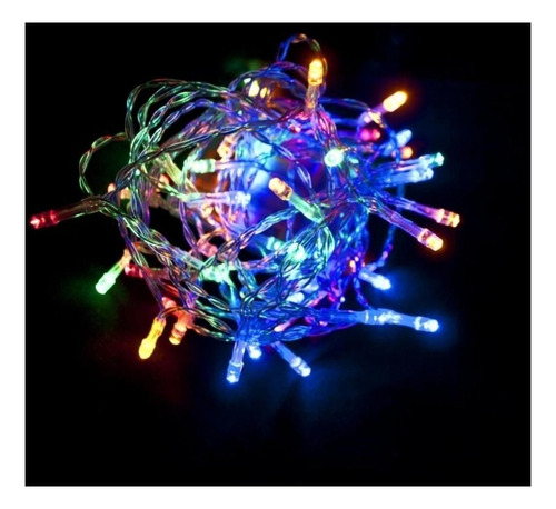 Guirnalda Decorativa Tipo Arroz A Pila 80 Led 10 Mts X 10 U.