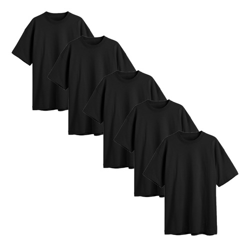 Remera Oversize - Pack X 5 - Algodon Peinado Premium - Moda