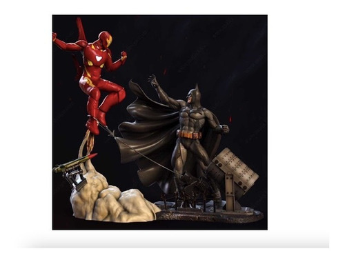 Archivo Digital Stl Batman Vs Iron-man Impresoras 3d M034