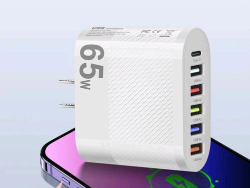 Cargador De 65w Tipo C - Usb Carga Rápida Para Teléfono