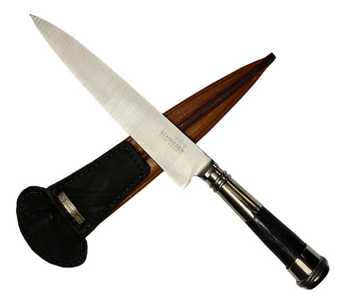 Cuchillo 20cm Schmieden Acero Inoxidable + Vaina De Cuero