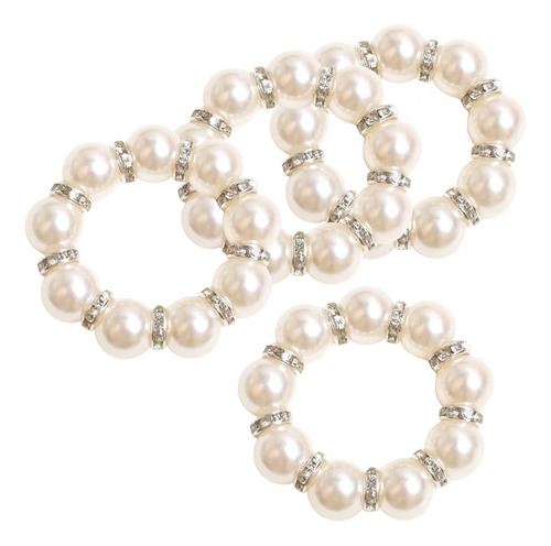 5 X 4 Uds. De Hebillas De Servilleta De Diamantes De