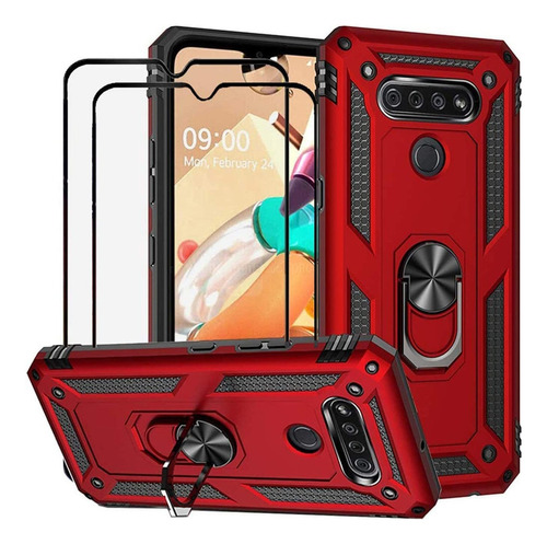 Funda Para LG K51/LG Q51 Con [2 Unidades] Templado Gl217