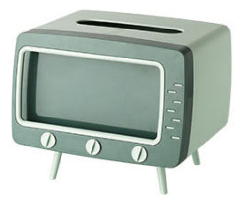 Servilletero Tv Vintage Mesa C/porta Celular Organizador