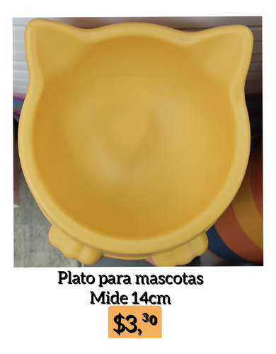 Plato Para Mascotas De 14cm. Nuevos. 