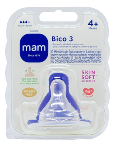 Bico De Mamadeira Mam Todos Tamanhos - Embalagem Unitária
