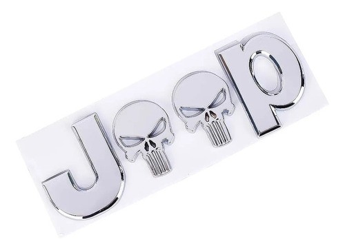 Emblema Insignia Jeep Calavera Cromada 