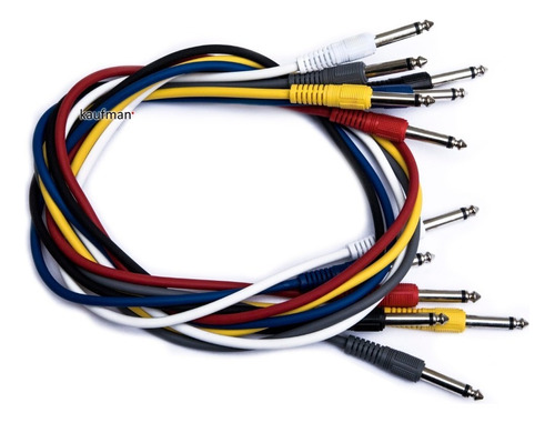 Cables Pedales Parcheo O Synth Plug Largos Color Gris